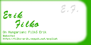 erik filko business card