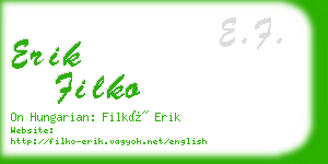 erik filko business card